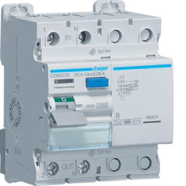 Hager FI-Schalter 1P+N 10kA 16A 30mA Typ B
