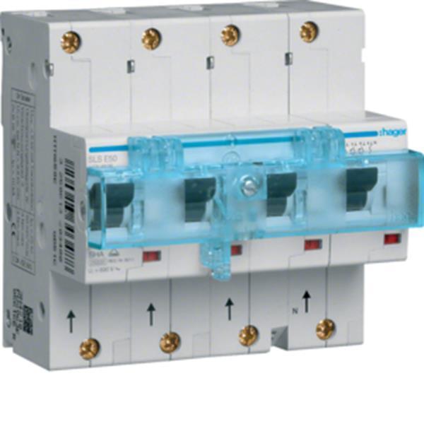 Hager SLS-Schalter 3P+N E-50A Hutschiene
