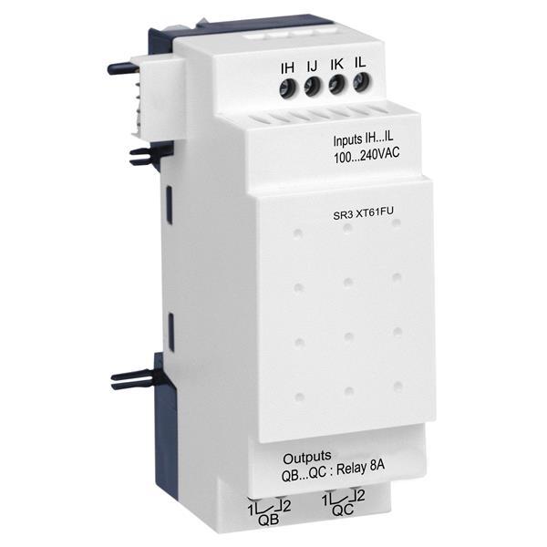 Digitales Ein-/Ausgangsmodul, Zelio Logic, 6 E/A, 100 bis 240 VAC, Relaisausgäng