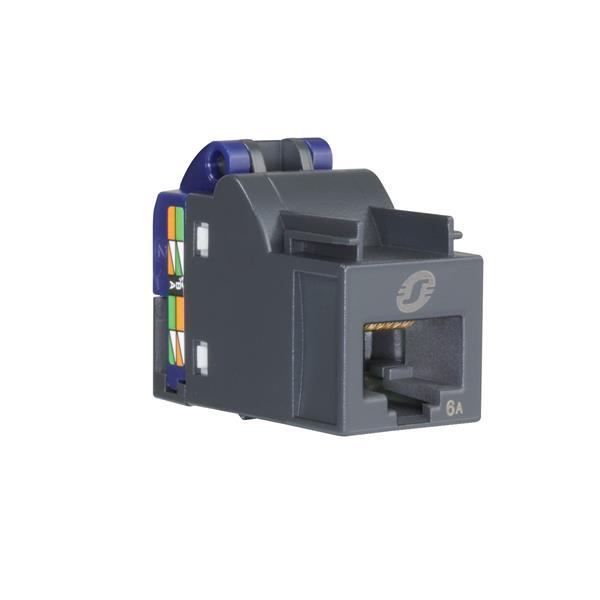 Actassi S-110 Stecker RJ45 Keystone Ungeschirmt Cat6 A Schwarz - Beutel x 1