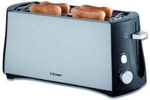 Cloer 3710 LangschlitzToastautomat Alu/sw