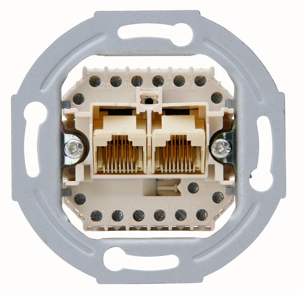UAE-Anschlussdose, für Telefon-und Datentechnik, RJ11/12, RJ45, 8 Pole belegbar,