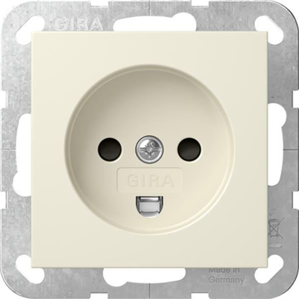 Gira Steckd. Dänisch SP System 55 Cremeweiß