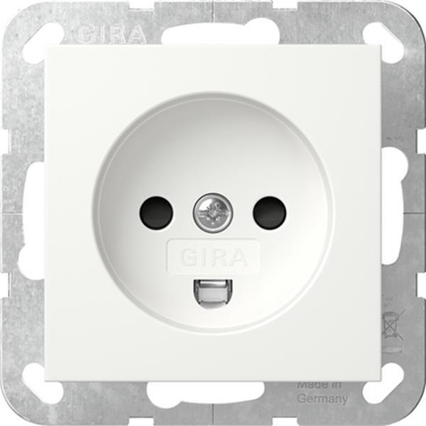 Gira Steckd. Dänisch SH System 55 Reinweiß m