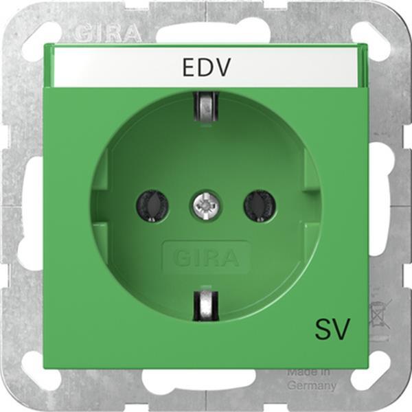 SCHUKO-Steckd. BSF SV System 55 Grün