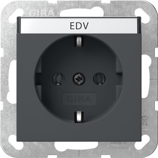 Gira SCHUKO-Steckd. BSF System 55 Anthrazit