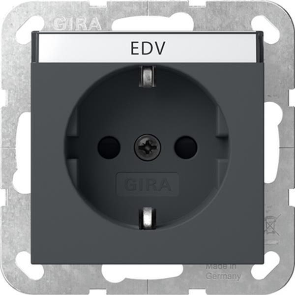 Gira SCHUKO-Steckd. BSF + SP System 55 Anthrazit