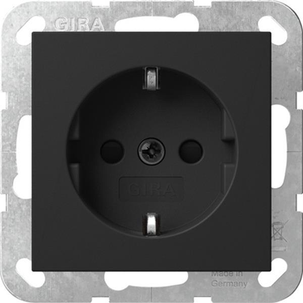 Gira SCHUKO-Steckd. SP System 55 Schwarz m