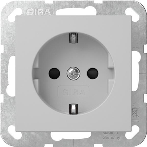 Gira SCHUKO-Steckd. SP o.Kr. System 55 Grau m