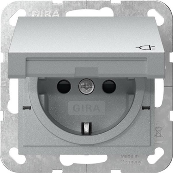 Gira SCHUKO-Steckd. KD + SP System 55 F Alu
