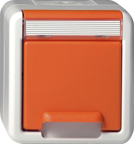 SCHUKO-Steckd. KD + BSF WG AP Orange