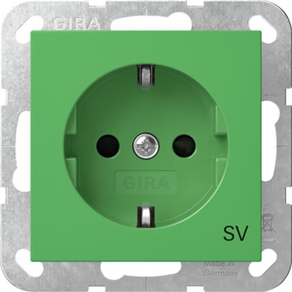 Gira SCHUKO-Steckd. SP SV System 55 Grün