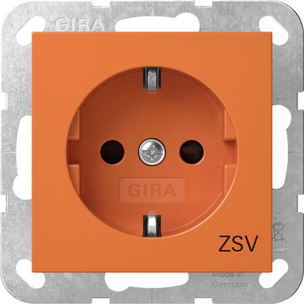 SCHUKO-Steckd. SH ZSV System 55 Orange