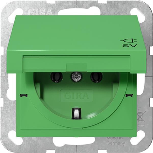SCHUKO-Steckd. KD SV System 55 Grün