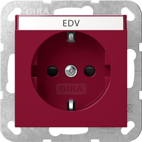 Gira SCHUKO-Steckd. BSF + SP System 55 Rot