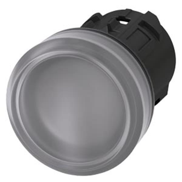 Leuchtmelder, 22mm, rund, Kunststoff, klar, Linse, glatt