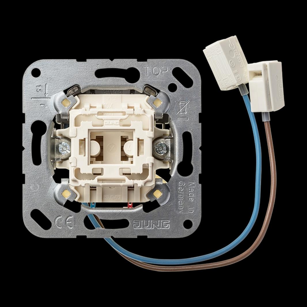 Jung Taster mit LED-Einsatz 250 V ~, 1-pol. Wechsler mit N-Klemme