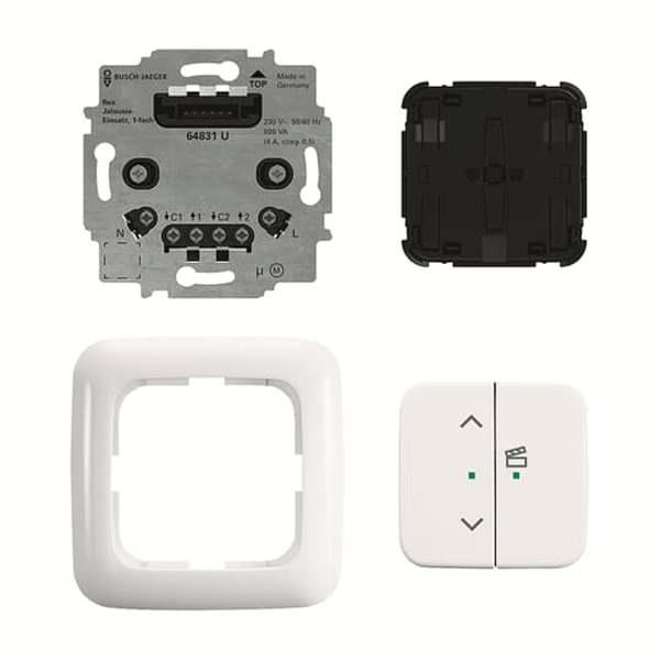 Busch-Jäger 62731/UJ-214-WL-Jalousie-Einsatz flex, 1-fach, Komplettset mit 2-fac