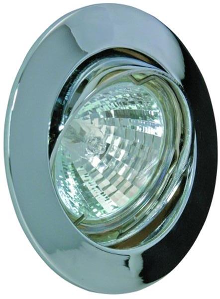 Rutec ALU-Druckguss Einbaustrahler Schwenkbar für MR-16 - Chrom -