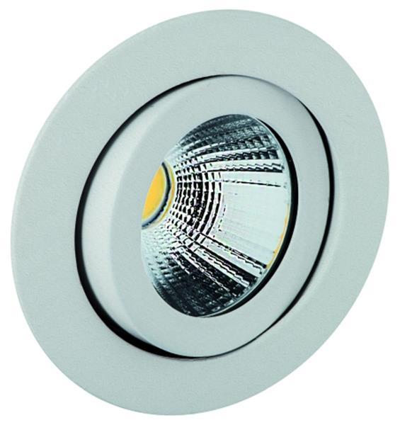 Rutec schwenk.,rund,350mA,8W,IP20,2700K,CRI90-Weiß matt TALU LED-Einbaustrahler
