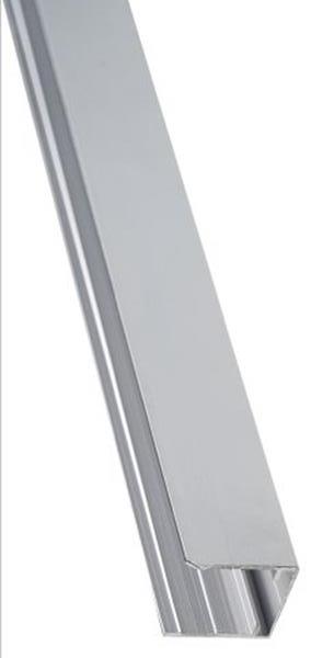 Rutec Aluminiumprofil, silbergrau, eloxiert, 2 Meter Osmium SVQ/TVQ Aluminumprof