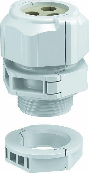 OBO Kabelverschraubung V-TEC TB25 3x7 teilbar MF M25 lichtgrau