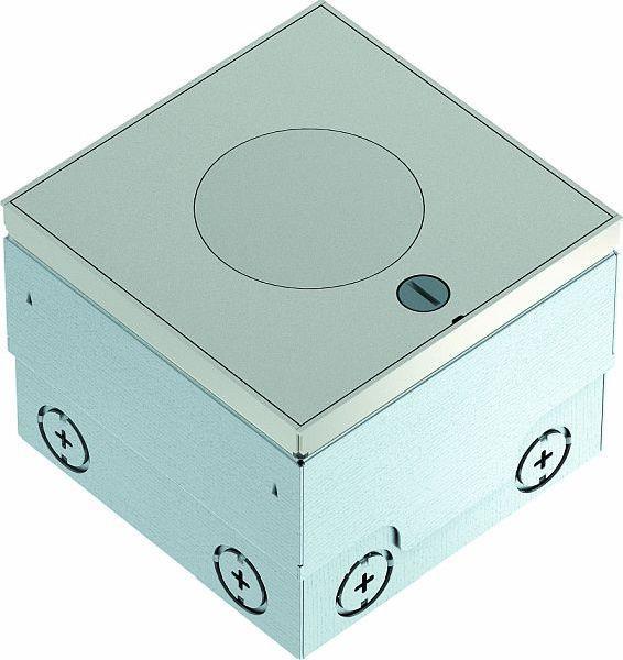 OBO Bodensteckdose komplett UDHOME2 VT2 V m.Tubus 2fach 140x140x110