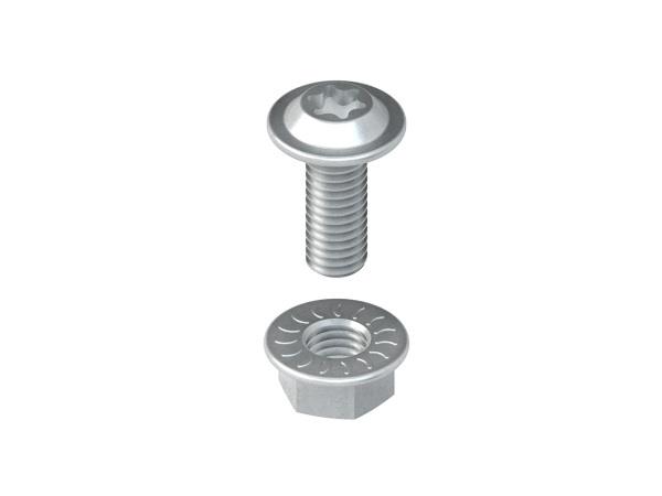 Niedax Linsenkopfschraube M6 ähnl. DIN EN ISO 7380-F Länge 16mm