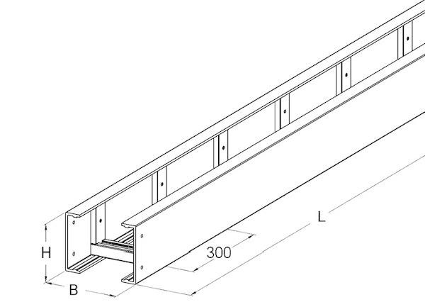Niedax Kabelleiter 150x150x6000mm Polyester