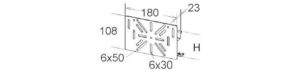 Niedax Montageplatte aufrastbar montierten Klemmen 50mm