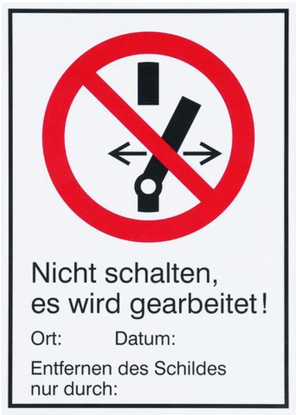Dehn Hinweisschild Magnetfolie Nicht schalten. Es wird gearbeitet!