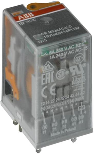 ABB CR-M120AC4 Steckbares Interface-Relais 4We, A1-A2=120VAC, 250V/6A