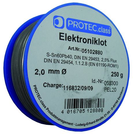 Protec Elektroniklot 1,0mm (Sn60 Pb40) PEL10 (250 g)