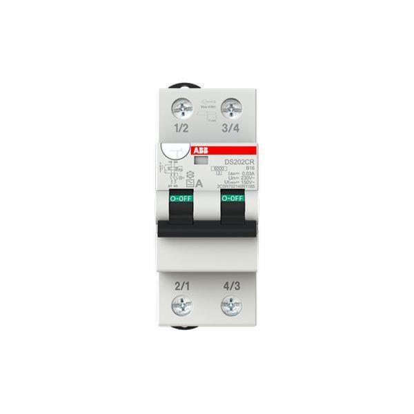 ABB DS202CRA-B16/0,03 FI/LS-Schalter 6 kA, 2P, Typ A, B16, 30 mA