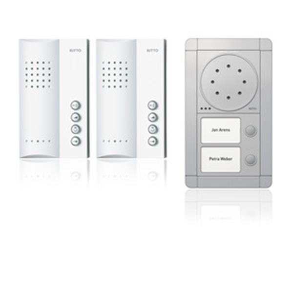 Ritto Portier Audio Set Freisprechstelle 2 WE, silber/weiß