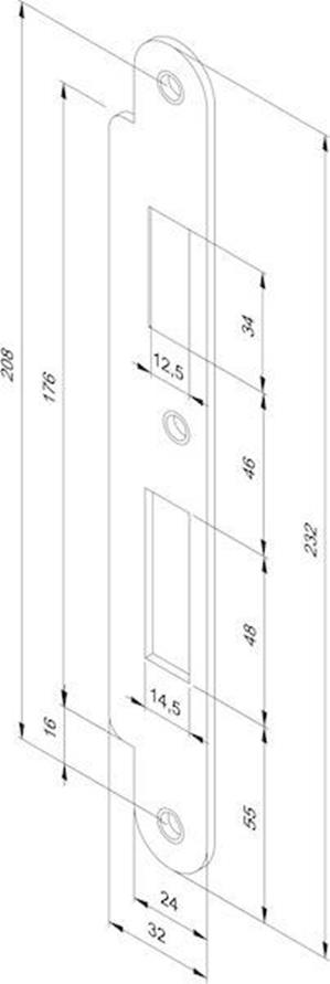 Assa Abloy LAP-Schliessblech Z09XSBL-04----1