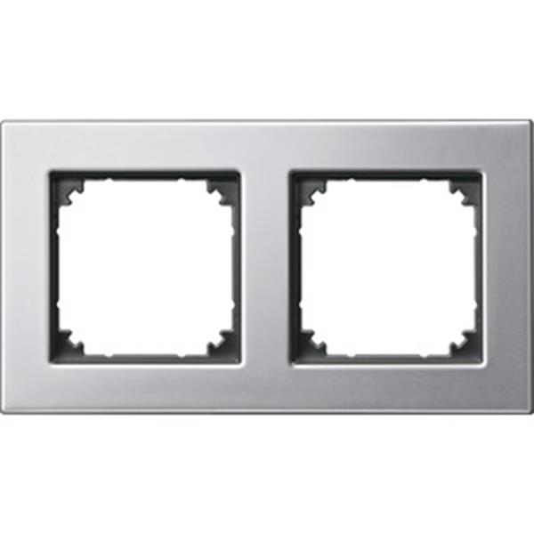 Merten M-PLAN-Metallrahmen, 2fach, Platinsilber