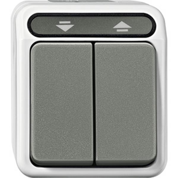 Merten Rollladentaster, 1-polig, lichtgrau, AQUASTAR