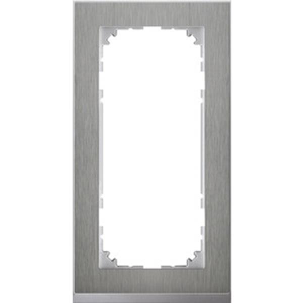 Merten M-Pure Decor-Rahmen, 2fach ohne Mittelsteg, Edelstahl/aluminium, M-Pure D