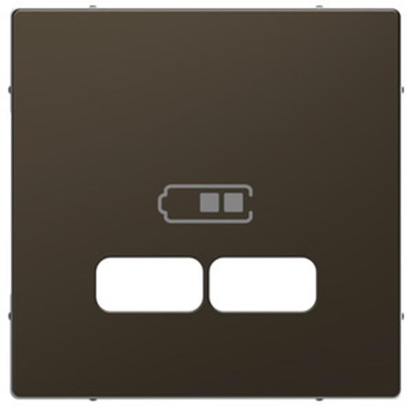 Merten Zentralplatte für USB Ladestation-Einsatz, Moccametallic, System Design