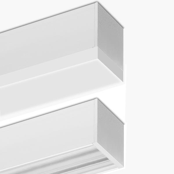 LTS Lichtkanal 070 Anbau-/Pendelprofil ohne Diffusor (nach Maß) weiß