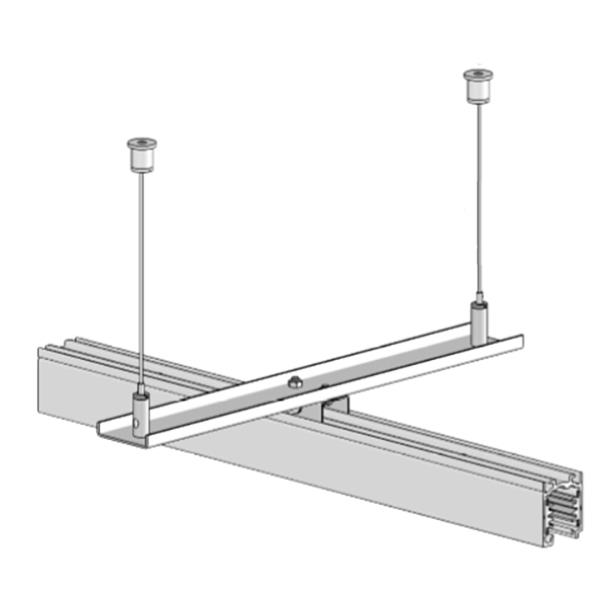 LTS ONETrack Abhängung mit Stabilisator 3-Phasen-Stromschiene Anbau schwarz