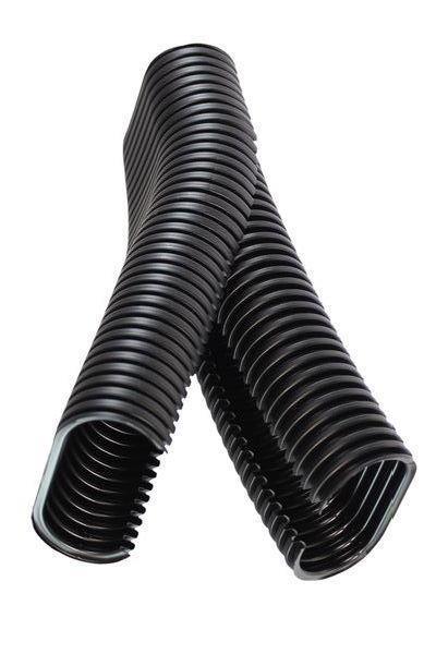 Fränkische Wellrohr oval PV-COOR schwarz aus PP 92x50mm
