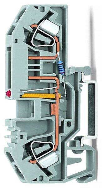 WAGO 2 Leiter Sicherungsklemme 282-698/281-434 mit LED 24V