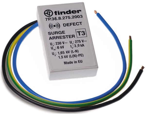 Überspannungsableiter Typ 3, Varistor zwischen L-N und Funkenstrecke zwischen N-