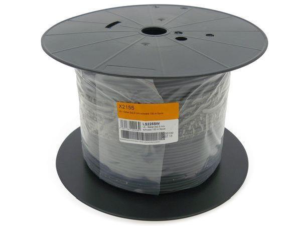Televes Lautsprecherkabel LS225SW 2x2,5 mm schwarz 100m Spule