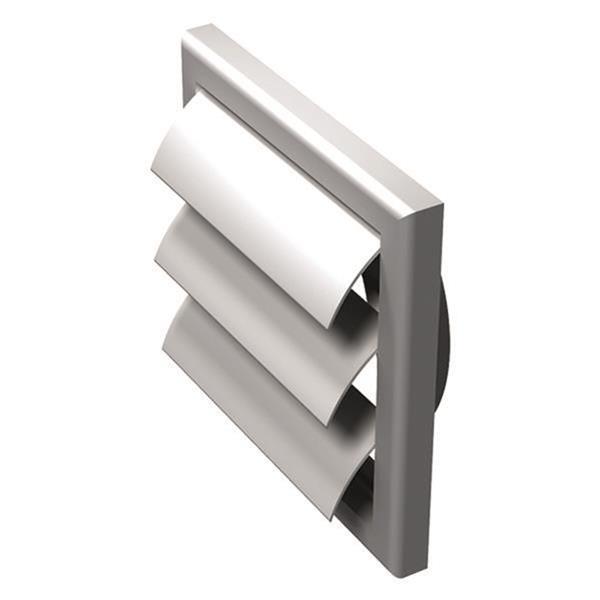 AV 100 VJ Grau, Aussenverschluss, Grau, mit Flansch DM 100 mm